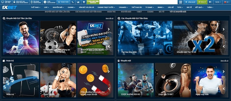 Khuyến mại nhà cái 1xBet